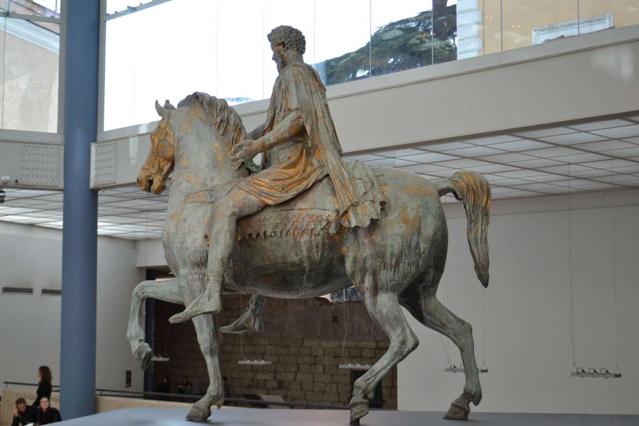La statua di Marco Aurelio - Musei capitolini - Roma