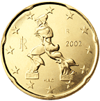 Moneta da 0,20 euro - Uomo in movimento